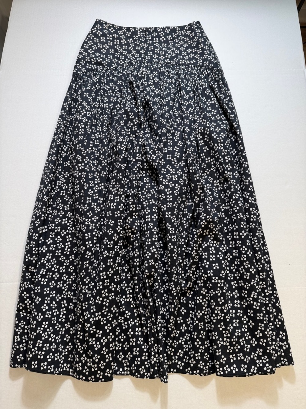 STAUD Procida Skirt Black Woodblock Floral - Picture 7 of 9